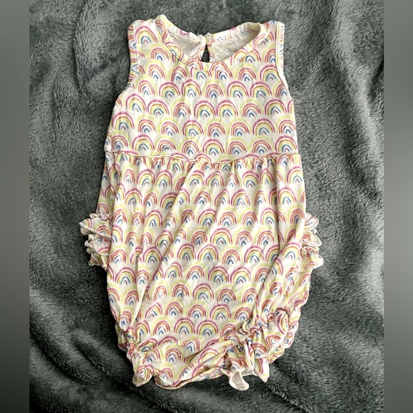 Little Sleepies Other - Little sleepies pastel rainbow bubble romper